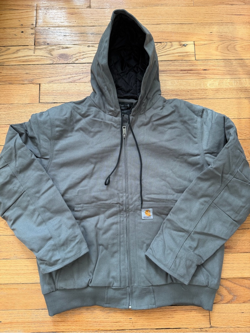 Carhartt Men's Hooded Puffer Jacket in Gray